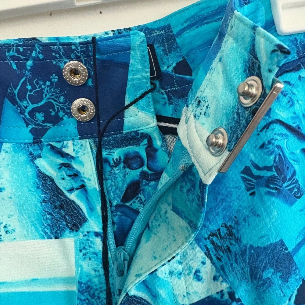 NEW Vilebrequin Men M Swim Trunk Short Flat Belt Luxury Resort Vacation Euro Art